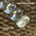 High-density golden cat-eye glitter nail polish gel effect swatch XQ247-M - Golden Coarse Powder (XQ247-M)