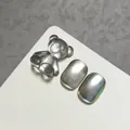 Silver grey cat-eye nail gel polish with high-density glass bead effect for salon - Boundless Mountain (XQ37-M) / 15ml