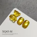 Professional golden cat-eye nail gel polish with cute 3D resin bear charm XQ43-M - Wealth (XQ43-M) / 15ml