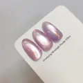 Professional purple cat-eye magnetic gel polish with moon powder shimmer effect on tips - Taro Purple Cat Eye Style (XQ127-M) / Purple