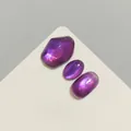 Deep purple cat eye nail gel polish swatch color 07 model XQ132-M for professional manicure - Purple Cat Eye Style (XQ132-M) / Purple