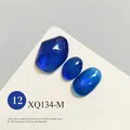 Deep blue cat eye nail gel polish with high-density shimmering galaxy effect SKU XQ134-M - Blue Cat Eye Style (XQ134-M) / Dark Blue