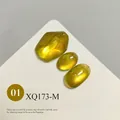High-density honey amber cat eye nail gel polish with a magnetic glass bead shimmer effect - Honey Amber Cat Eye Style (XQ173-M)