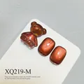 Brown cat-eye magnetic nail gel polish with 3D bear design and high-gloss finish - Caramel Brown Cat Eye (XQ219-M)