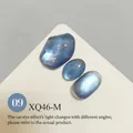High-density blue-purple cat-eye nail gel polish swatch color 09 on display card - No. 09 (XQ46-M) / 15ml