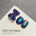XQ47-M North Star high-density cat-eye nail gel polish with iridescent bear charm detail - North Star (XQ47-M)