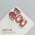 Mi Magpie cat eye gel nail polish in rose pink finish featuring a 3D resin bear accent - Rose Pink (XQ57-M)