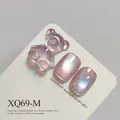 Manicure set with pink cat eye nail gel and a translucent gummy bear charm accessory - Light Pink Cat Eye (XQ69-M) / Light Pink