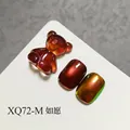 Deep red cat eye magnetic gel polish with 3D gummy bear resin nail charm decoration - Amber Cat Eye (XQ72-M) / Amber