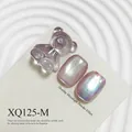 Cat eye gel polish with high-density glass bead effect and moonlight powder finish - Transparent Purple Cat Eye Style (XQ125-M) / Purple