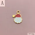 Detail of Santa Claus enamel charm style A for DIY jewelry making, 10x16mm size - Santa Claus (054) / Style A
