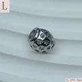 Detailansicht der Titanstahl-Stern-Zwischenperle für DIY-Schmuck, Größe 9,3 mm - Star Round Bead (Style L)