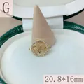 Micro-paved Tree of Life pendant connector in 20.8*16mm size for DIY handmade jewelry - Round Tree of Life Full Zirconia Style (G)
