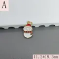 Macro shot of enamel snowman charm for DIY jewelry, size 11.2x19.3mm for necklace. - 11.2x19.3mm / Snowman (Style A)