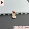 Detaillierte Ansicht eines Weihnachts-Schneemann-Emaille-Anhängers, 12,5*19,3 mm - Schneemann (Stil E)