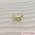 Minimalistische gouden open wikkelring met geometrisch design, 23*23mm sieraden - Geometrische Verstrengelde Stijl (F) / 23*23mm (Verstelbaar Open) / Goud