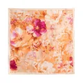 Elegant square silk scarf with orange floral print for spring and autumn neck wear - Orange Floral Style (FH26-6119-2) / 70x70 / Orange
