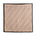 Carré de soie vintage élégant à motif cachemire avec une bordure noire classique - Carré de Soie (FH26-6123-9) / Bord Noir Beige