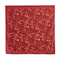 Red floral print silk-like square scarf for women with botanical wildflower pattern - Red Floral Style (FH26-6120-2) / 70x70cm / Red Floral