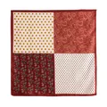 Foulard en soie vintage avec motif paisley et pois à quatre panneaux en rouge riche - 65*65cm / Paisley à Pois Rouge