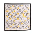 Elegante imitatie zijden vierkante sjaal met citroenprint en zwarte rand - Zwart Citroen (FH26-6117-6) / 70x70cm