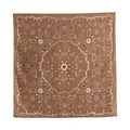 Bandana carré marron à motif cachemire vintage pour cheveux ou cou - Motif Paisley Camel (FH26-6123-7)