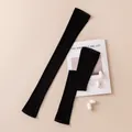 Breathable black mulberry silk sun protection arm sleeves for women driving cycling - Black