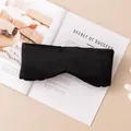 Premium black oversized silk sleep mask for breathable blackout comfort during rest - Oversized Blackout Style / Black