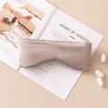 Premium champagne mulberry silk eye mask for sleep featuring smooth breathable texture - Oversized Blackout Style / Space Gray