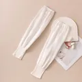 Manguitos de seda blanca transpirables para protección solar al conducir y andar en bici - Blanco (FHZ26D12-90459-1)