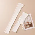 Premium long white silk sun protection arm sleeves with a breathable and lightweight knit texture - Long Half-finger / White