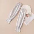 Manguitos de seda gris claro para protección solar con agujero para pulgar transpirables - Gris Plateado (FHZ26D12-90459-3)