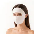 White mulberry silk full-face sun protection mask facekini for women - White (90131-2)