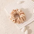 Champagne gold large mulberry silk scrunchie with a premium lustrous satin finish - L / Quicksand Gold