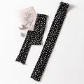 Elegant black polka dot mulberry silk mesh sun protection arm sleeves for women - One Size / Black Polka Dot