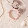 1cm pink mulberry silk scrunchie elegant hair tie for minimalist hair styling look - S / Lotus Pink