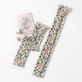 Elegant floral mesh sun protection arm sleeves with mulberry silk texture for women - One Size / Little Floral