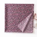 Vintage floral print square scarf shawl in dark purple with pink flower pattern - 190*90cm / Grape Purple (FH25-6046-5)