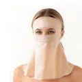 Full face silk sun protection facekini mask with neck cover in champagne beige - Champagne (90130-3)