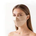 High-quality mulberry silk face mask in champagne gold for UV protection and comfort - 3D Eye Corner Protection Style (FHZ25D12-90129-3)