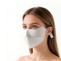 Light gray mulberry silk face mask with 3D design and UV eye corner protection - 3D Eye Corner Protection Style (FHZ25D12-90129-4)