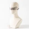 Premium grey silk sleep nose mask for warmth and breathing protection on mannequin - One Size (Adjustable) / Dark Gray (FHZ25D12-90132-2)