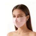 Breathable pink 100% mulberry silk face mask with 3D sculpted eye corner protection - 3D Eye Corner Protection Style (FHZ25D12-90129-5)