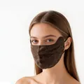 Breathable brown mulberry silk face mask for sun protection and eye corner coverage. - 3D Eye Corner Protection Style (FHZ25D12-90133-3)