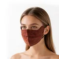 Breathable reddish-brown 3D mulberry silk face mask with eye corner protection design - 3D Eye Corner Protection Style (FHZ25D12-90133-2)
