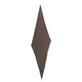 Elegant silk rhombus scarf featuring a vintage geometric pattern with a black border - 145x45cm / Brown Geometric
