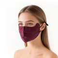 Breathable wine red mulberry silk mask featuring eye corner sun protection and 3D fit - 3D Eye Corner Protection Style (FHZ25D12-90133-4)