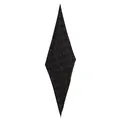 Elegant black diamond-shaped silk scarf with white polka dot pattern for stylish women. - 145x45cm / Black Polka Dot