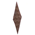 Elegant mulberry silk diamond scarf with a burgundy paisley pattern on white background. - 145x45cm / Red-Brown Paisley