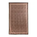 Elegant silk scarf featuring an intricate bronze lace-inspired floral pattern for women - 176*110cm / Brown (FHZ25-90189-1)
